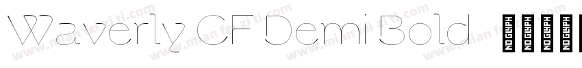 Waverly CF Demi Bold字体转换